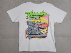 John Galt Racing Shirt Mens Large White Kustom Club American Rally Muscle Cars