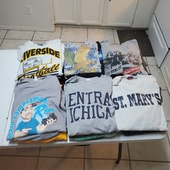 Bulk Lot 48 Graphic Print Shirts Mixed Sizes Graphics Sports Anime Festival
