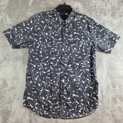 Billabong Garage Collection Shirt XL Black White Abstract Surf Skate Streetwear