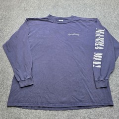 Vintage Y2K Mamma Mia! Broadway Musical Long Sleeve T-Shirt Mens XL Delta Navy