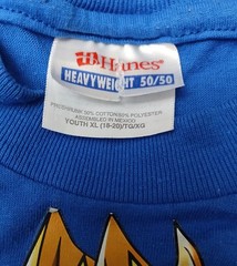 Hanes Heavyweight 50/50 Dragon Ball Super Goku Blue Graphic Tee Youth XL