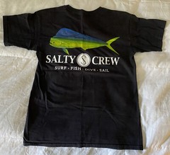 Lot of 2 Size Small Mens T Shirts Various Brands Salty Crew Black and Grey Tops