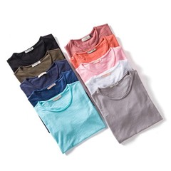 Men Cotton V-Neck Slim Fit T-Shirt Beach Casual Summer Gym Fitness Tee Fun Gift