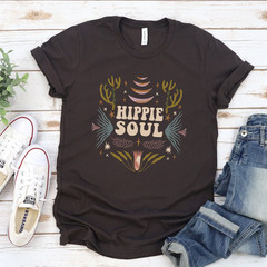 Vintage Hippie Moon T-Shirt 60s 70s Retro Celestial Boho Unisex Tee Size S-4XL