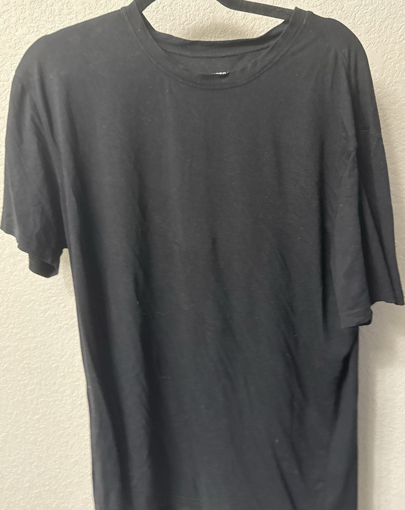 Bamboo / Cotton Men’s Black Upf 50+ Crew Neck Size Large Netdraw