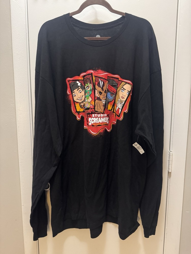 Halloween Horror Nights HHN Studio Screamers Universal Studios Long Sleeve 3XL