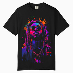 Mens Neon Hip Hop Urban Tee Shirt, Comfort Colors T Shirt, Unisex Streetwear Tee
