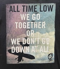 All Time Low Somewhere In Neverland Lyric Band T Shirt Pop Punk Emo Tee M