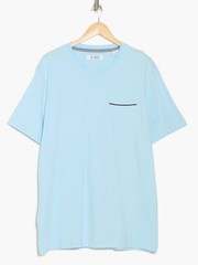 Original Penguin Earl Tipped Pocket T-Shirt Large NWT Crystal Blue