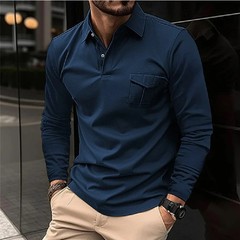 Autumn And Winter New Sports Polo Shirt Men’s Long-sleeved Casual Lapel Polo Shi