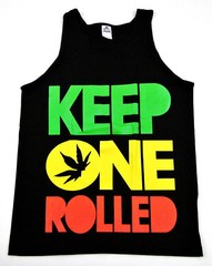 Wiz Khalifa KEEP ONE ROLLED Tank Top Tee Marijuana Rap Adult S,M,L,XL,2XL New