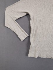 Faherty Men Shirt S Gray Long Sleeve Thermal Waffle Knit Crew Neck Henley Tee