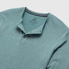 Surfside Supply Sean Ultra Soft Classic Henley Aqua Heather NWT MSRP $85 Large