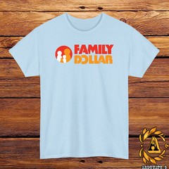 New Family Dollar Logo Black/Sport Grey/White/Navy/Red T-Shirt S-5XL