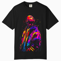 Mens Neon Urban Streetwear Tee, Comfort Colors T Shirt, Unisex Streetwear Tee