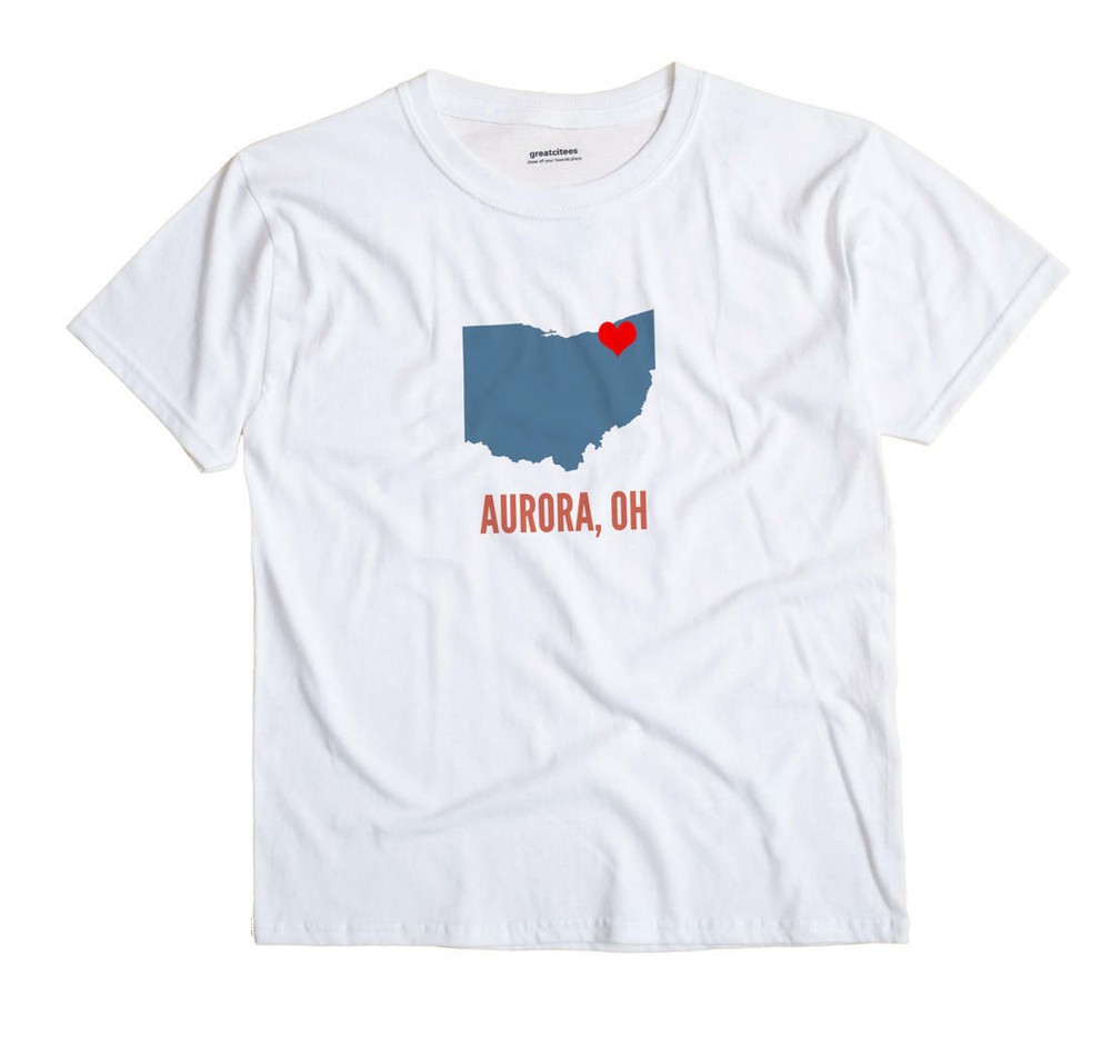 Aurora Ohio OH T-Shirt HEART