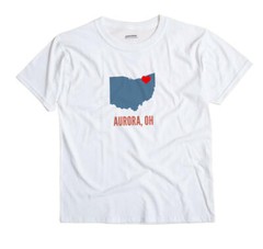 Aurora Ohio OH T-Shirt HEART
