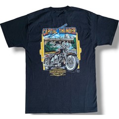 Harley-Davidson Capital Thunder Columbia SC T-Shirt Black 2001 Vintage Mens L