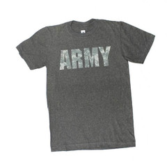 Official US Army Digital Camouflage Graphic Military Gray Tee Shirt