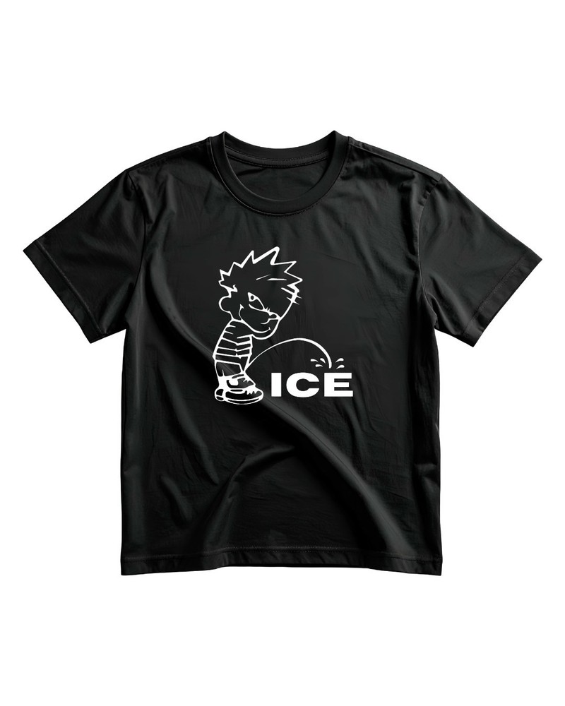 Calvin Peeing On ICE punk Political Tee F ICE