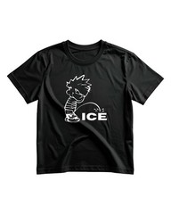 Calvin Peeing On ICE punk Political Tee F ICE