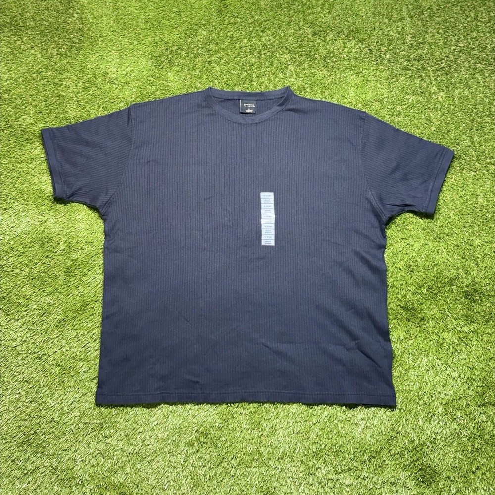 NWT Cambridge Classics Blank Striped Short Sleeve T-Shirt Men’s XL Navy Blue