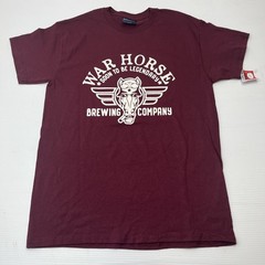 MV Sport War Horse Brewing Company T-Shirt Mens Medium Maroon Graphic Tee Cotton