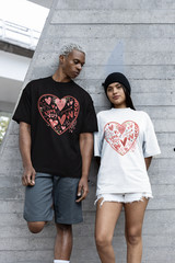 Love Heart Graphic Tee Valentine’s Day Sweet Romantic T-Shirt Women’s S-3XL B23