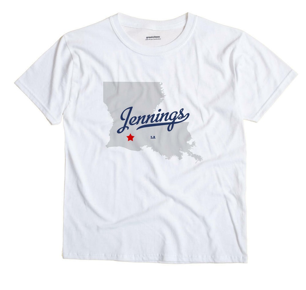 Jennings Louisiana LA T-Shirt MAP