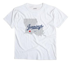 Jennings Louisiana LA T-Shirt MAP