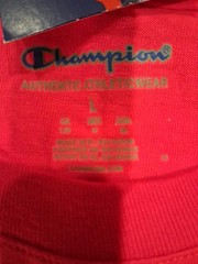 Champion Classic Jersey Script T-Shirt Scarlet Size Large