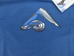 Kanu Surf Rash Guard Mens Medium Blue Mock Neck Short Sleeve Tee Adult M NEW