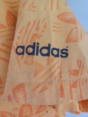 Vintage Adidas All Over Print Trefoil Logo T-shirt Mens Large AOP Colorful Beach