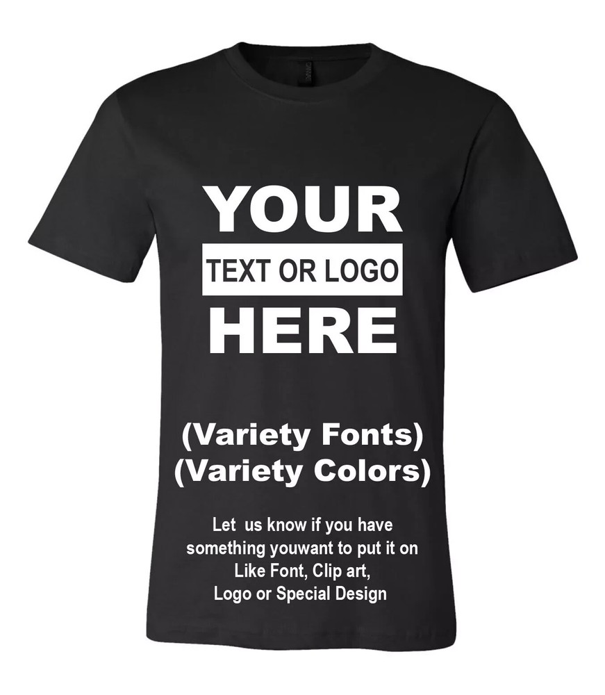 Personalized Custom T-Shirt Print Your Logo Photo Custom Made Shirt