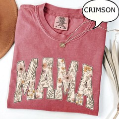Vintage Floral Mama Shirt Retro Spring Mom Flower Mothers Day Garden Gift Tee
