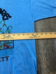 Vintage Singapore Garden City Golden Wheel Dragon Tee Size Medium 42 Blue