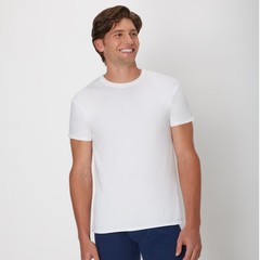 Hanes Ultimate Men’s 6-Pk Tagless T-Shirts Small Soft Breathable White CrewNeck