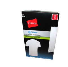 New Hanes Men’s 3 Pack X-Temp Breathable Mesh Tagless White T-Shirts Small 34-36