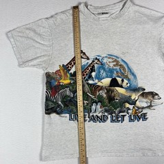 Vintage 1992 Habitat Double Sided Animal Shirt Mens XL Single Stitch Nature 90s