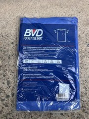 NOS! VTG 90s BVD Blue Pocket Tee BLANK Heavyweight Cotton T Shirt XL – Sealed!