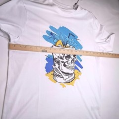 ROBERT GRAHAM Tiki Skull T-Shirt Men M White OF5759-100 Graphic Cotton Tee