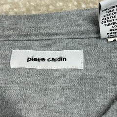 Pierre Cardin Shirt Mens XXL Gray V Neck Short Sleeve Knit Tee Soft Blend