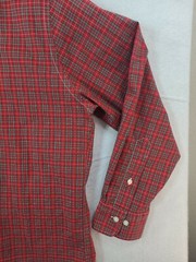 Lauren Ralph Lauren Mens XL Red Plaid Slim Fit Long Sleeve Button Up Shirt