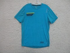 Reebok Shirt Medium Adult Blue Athletic Running Stretch Logo Modern Fit Mens M