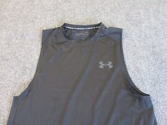 Under Armour Tank Top Shirt Men’s Medium Black Polyester Compression *