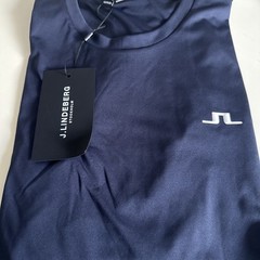 J Lindeberg Men’s Ade Short Sleeve T-Shirt Medium Tennis NAVY NEW AMJT11294