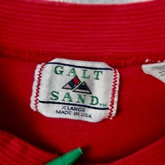 Vintage 90s Galt Sand Sportsmen T Shirt Mens XL Red Ribbed Dog Graphic USA