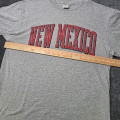 Vtg New Mexico Lobos T Shirt Mens XL Gray Made In USA MJ Soffe NCAA Football