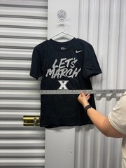 Nike Xavier Basketball “Let’s March” Nike T-Shirt Medium Blue NCAA Tee