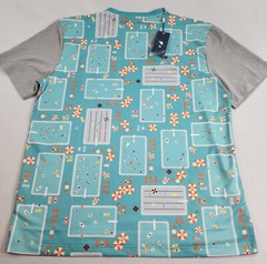 William Murray golf shirt tee adult blue sea fish stretch UV easy care $85 mens